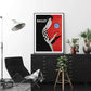 50cmx70cm Fashion Bally Black Frame Canvas Wall Art - Magdasmall