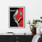 50cmx70cm Fashion Bally Black Frame Canvas Wall Art - Magdasmall