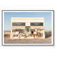 50cmx70cm Horses Fashion Black Frame Canvas Wall Art - Magdasmall