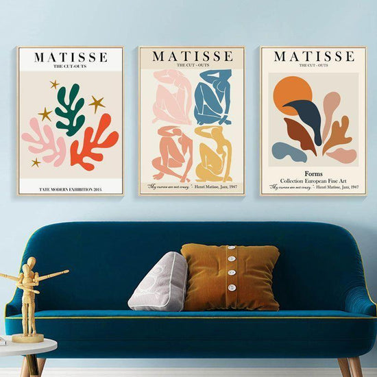 50cmx70cm Matisse Wall Art 3 Sets Wood Frame Canvas - Magdasmall