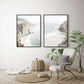 50cmx70cm Mountain Beach 2 Sets Black Frame Canvas Wall Art - Magdasmall