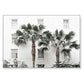50cmx70cm Palm Tree White Frame Canvas Wall Art - Magdasmall