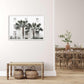 50cmx70cm Palm Tree White Frame Canvas Wall Art - Magdasmall