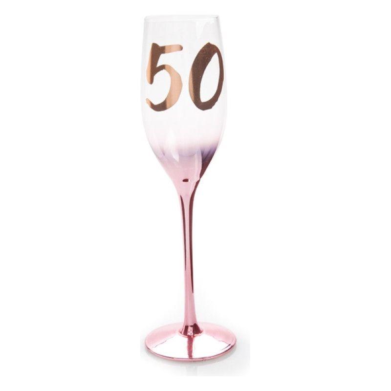 50th Birthday Blush Campagne Flute - Magdasmall