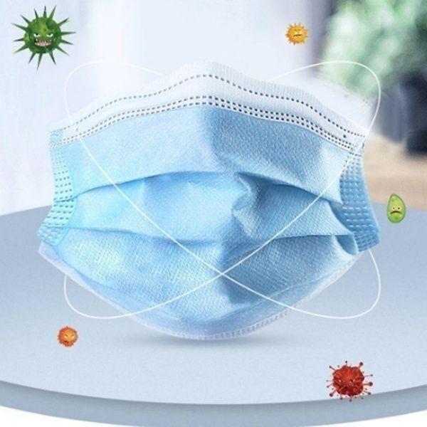 50x Disposable Surgical Face Mask Dust Mouth Guard 3 Ply Air Purifying - Magdasmall