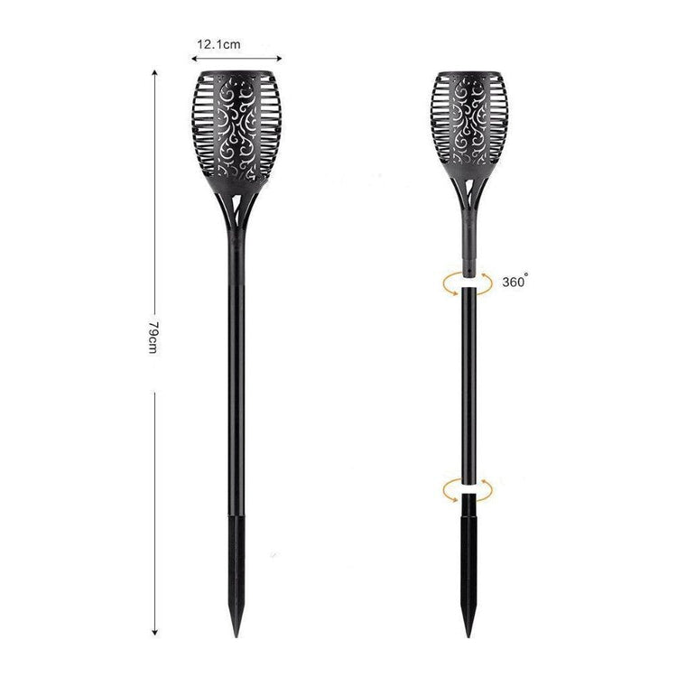 51 LED Bulbs Torch Solar Garden Outdoor Flame Dancing Flickering Light Auto Lamp - Magdasmall
