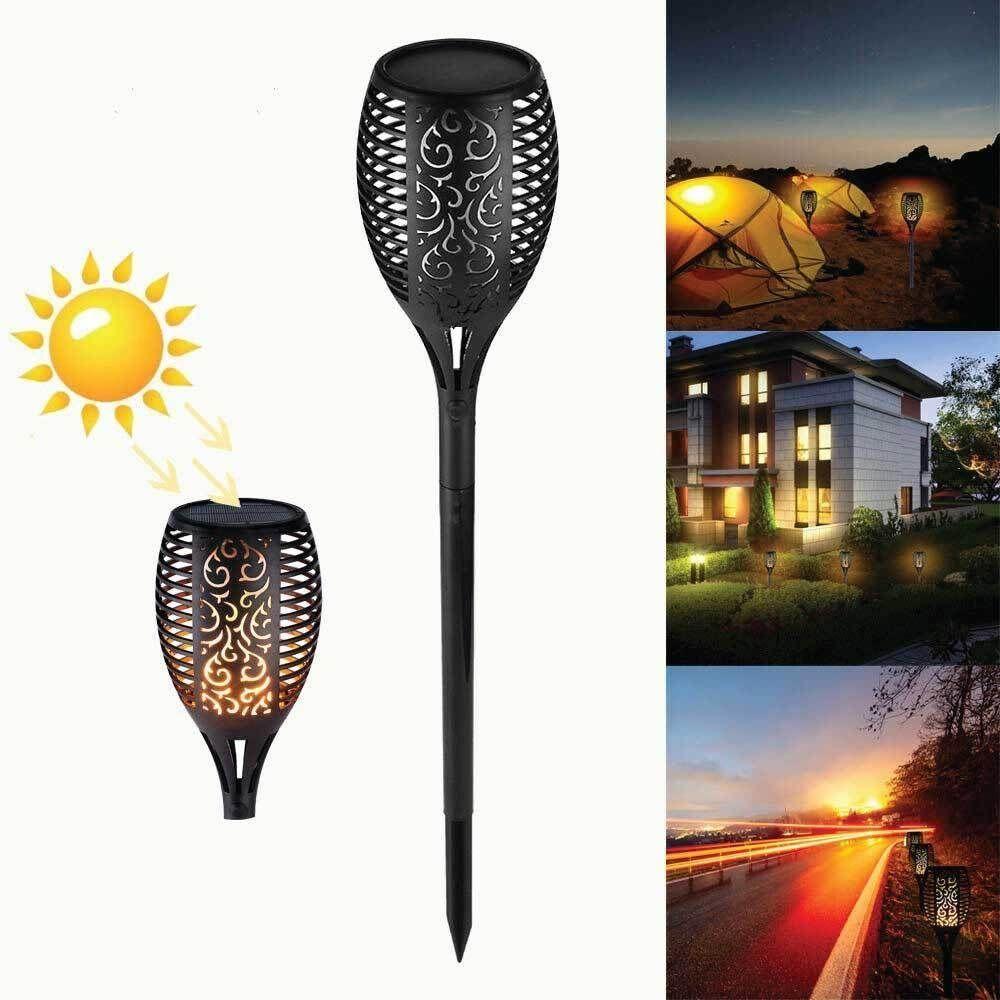 51 LED Bulbs Torch Solar Garden Outdoor Flame Dancing Flickering Light Auto Lamp - Magdasmall