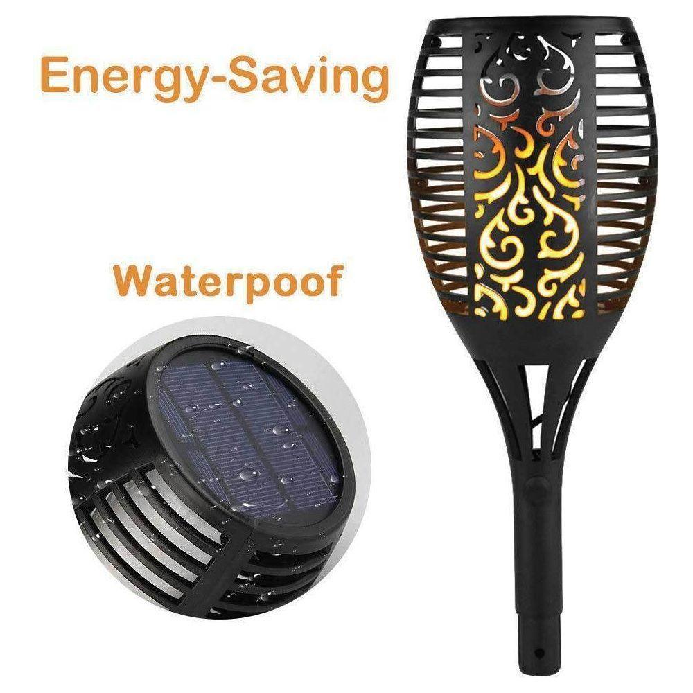 51 LED Bulbs Torch Solar Garden Outdoor Flame Dancing Flickering Light Auto Lamp - Magdasmall