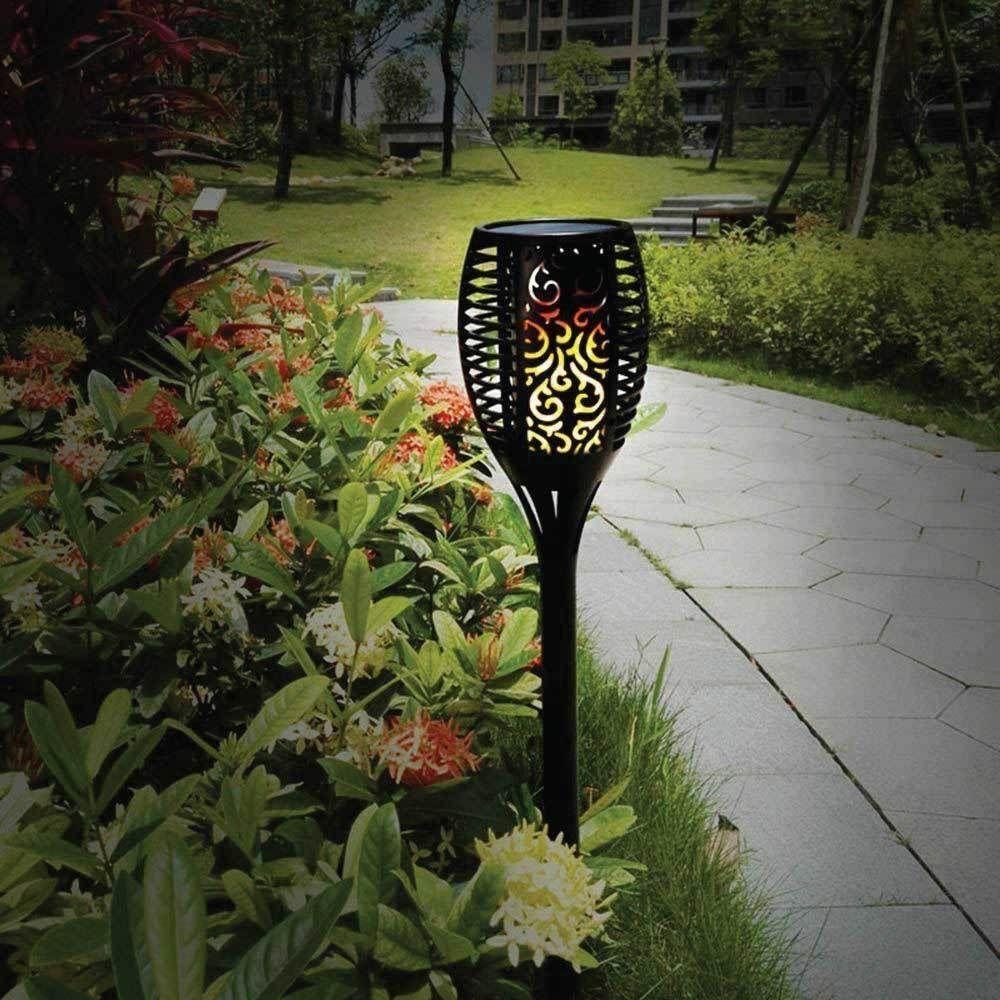 51 LED Bulbs Torch Solar Garden Outdoor Flame Dancing Flickering Light Auto Lamp - Magdasmall