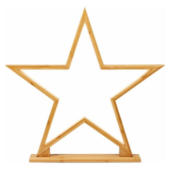 52cm Bamboo Star LED Table Desk Lamp Light Modern Designer - Natural - Magdasmall