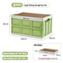 54*36*29 cm Collapsible Green Outdoor Storage Box | Large Capacity, Foldable to 7cm, Durable Design - Magdasmall