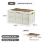 54 x 36 x 29 cm Collapsible White Outdoor Storage Box | Large Capacity, Foldable to 7 cm, Durable Design - Magdasmall