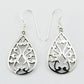 925 Slver Curved Ajoure Drop Earrings