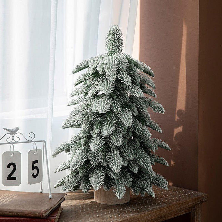55cm Frosted Mini Christmas Tree – Snow-Covered Indoor Holiday Decoration - Magdasmall