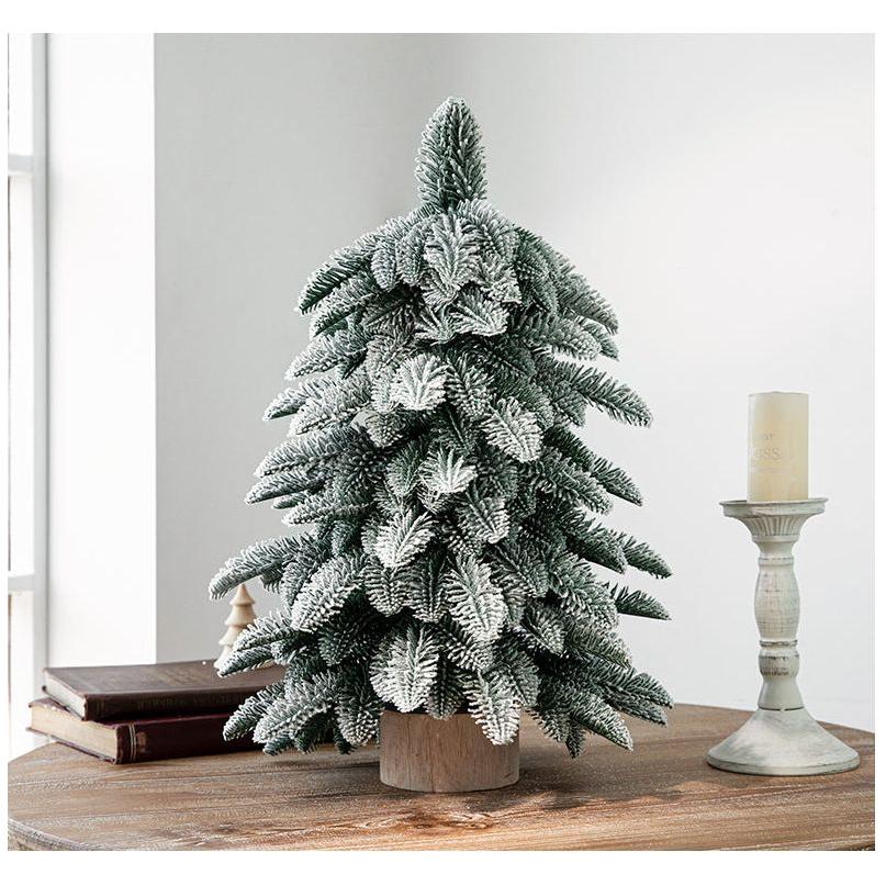 55cm Frosted Mini Christmas Tree – Snow-Covered Indoor Holiday Decoration - Magdasmall