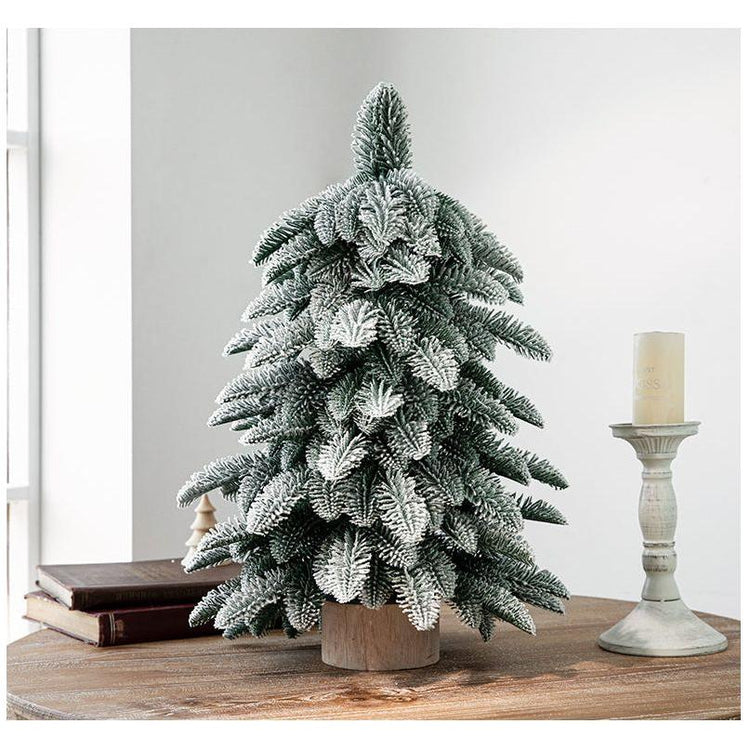 55cm Frosted Mini Christmas Tree – Snow-Covered Indoor Holiday Decoration - Magdasmall