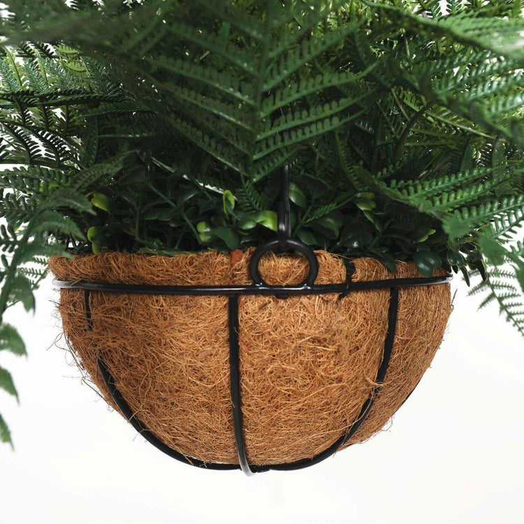 55cm UV Potted Fern Artificial Hanging Basket (Indoor / Outdoor) - Magdasmall