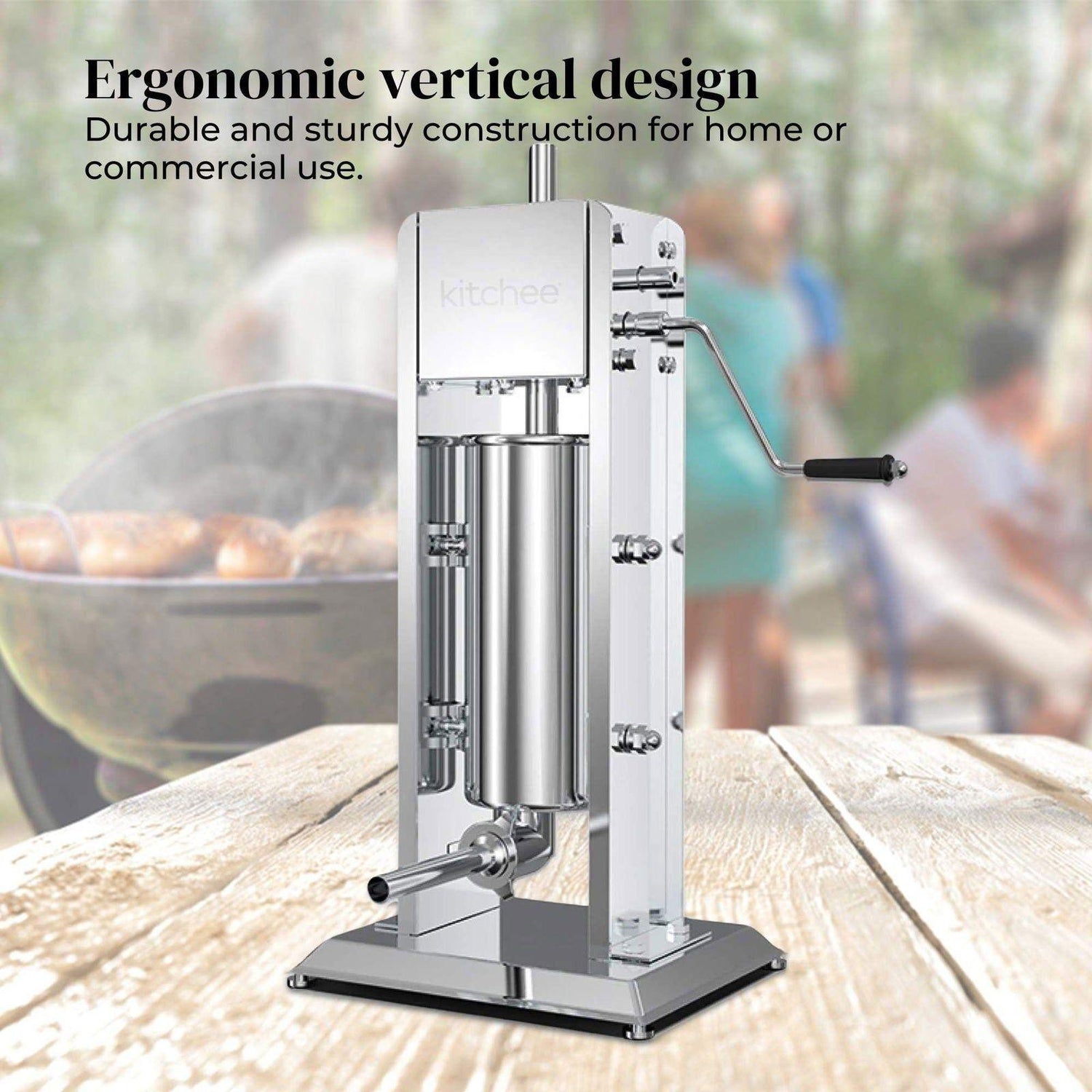 5L Manual Vertical Sausage Filler - Stainless Stuffer Meat Press Machine - Magdasmall