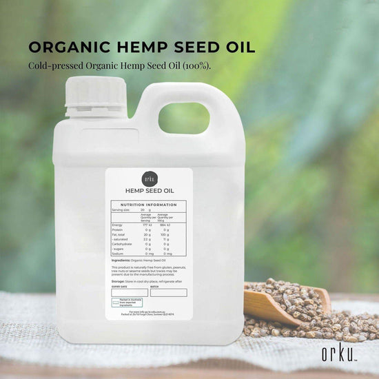 5L Organic Hemp Seed Oil - Cold Pressed Food Grade Healthy Oils Foods - Magdasmall