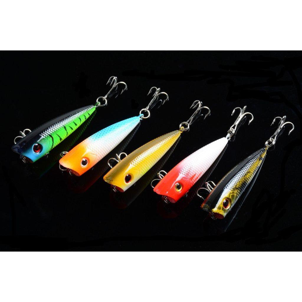 5X 6cm Popper Poppers Fishing Lure Lures Surface Tackle Fresh Saltwater - Magdasmall
