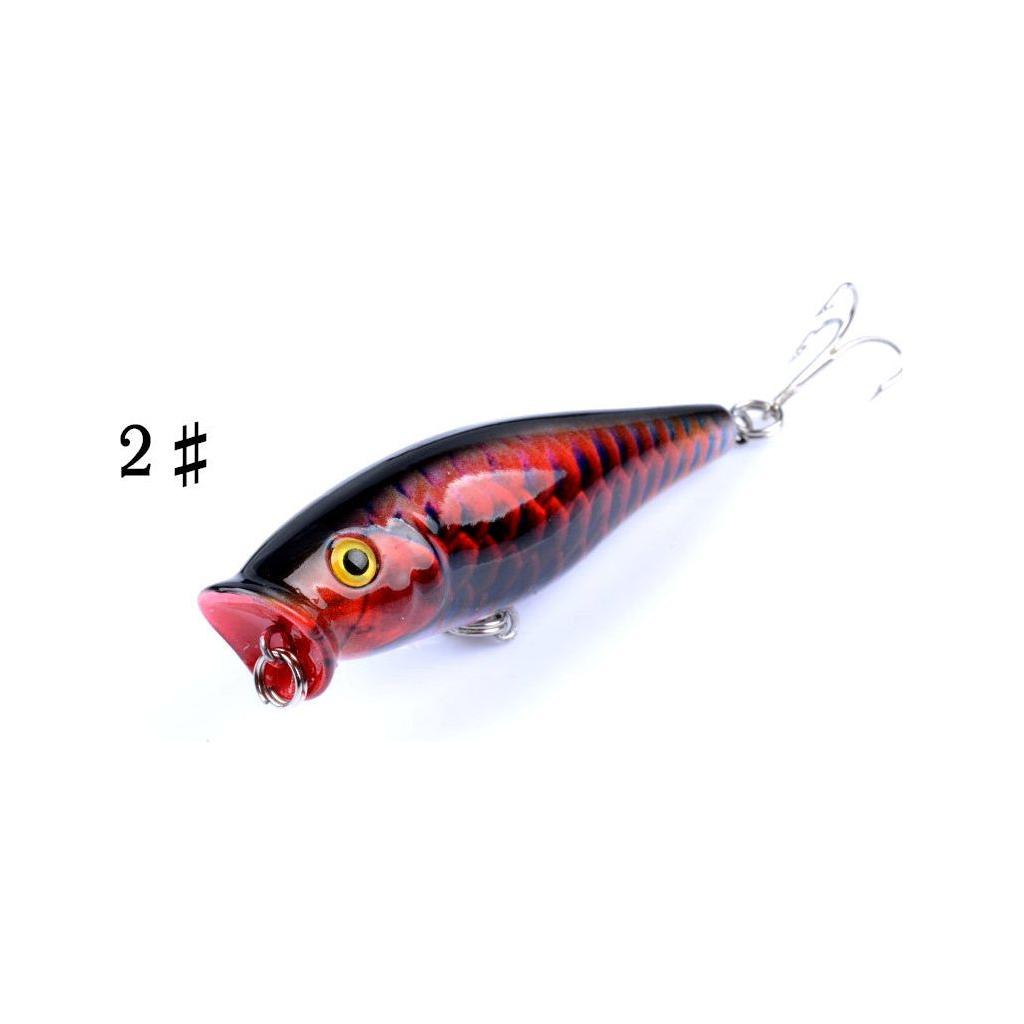 5X 7.5cm Popper Poppers Fishing Lure Lures Surface Tackle Fresh Saltwater - Magdasmall