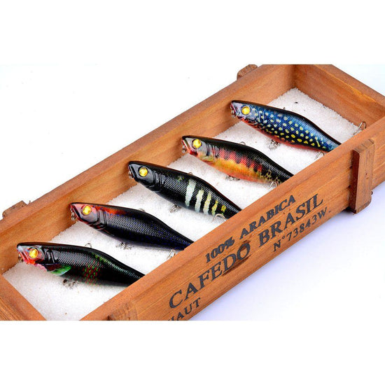 5X 7.5cm Popper Poppers Fishing Lure Lures Surface Tackle Fresh Saltwater - Magdasmall