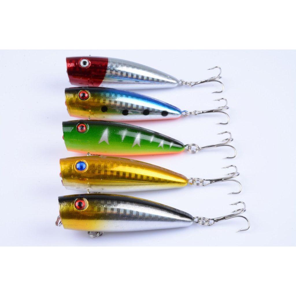 5X 7cm Popper Poppers Fishing Lure Lures Surface Tackle Fresh Saltwater - Magdasmall