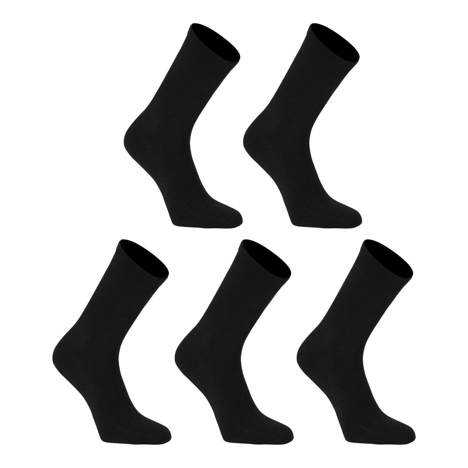5X Rexy 3D Seamless Crew Socks Large Slim Breathable BLACK - Magdasmall