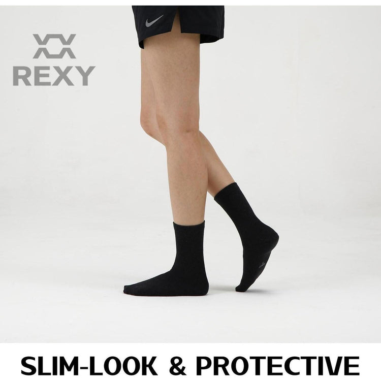 5X Rexy 3D Seamless Crew Socks Large Slim Breathable BLACK - Magdasmall