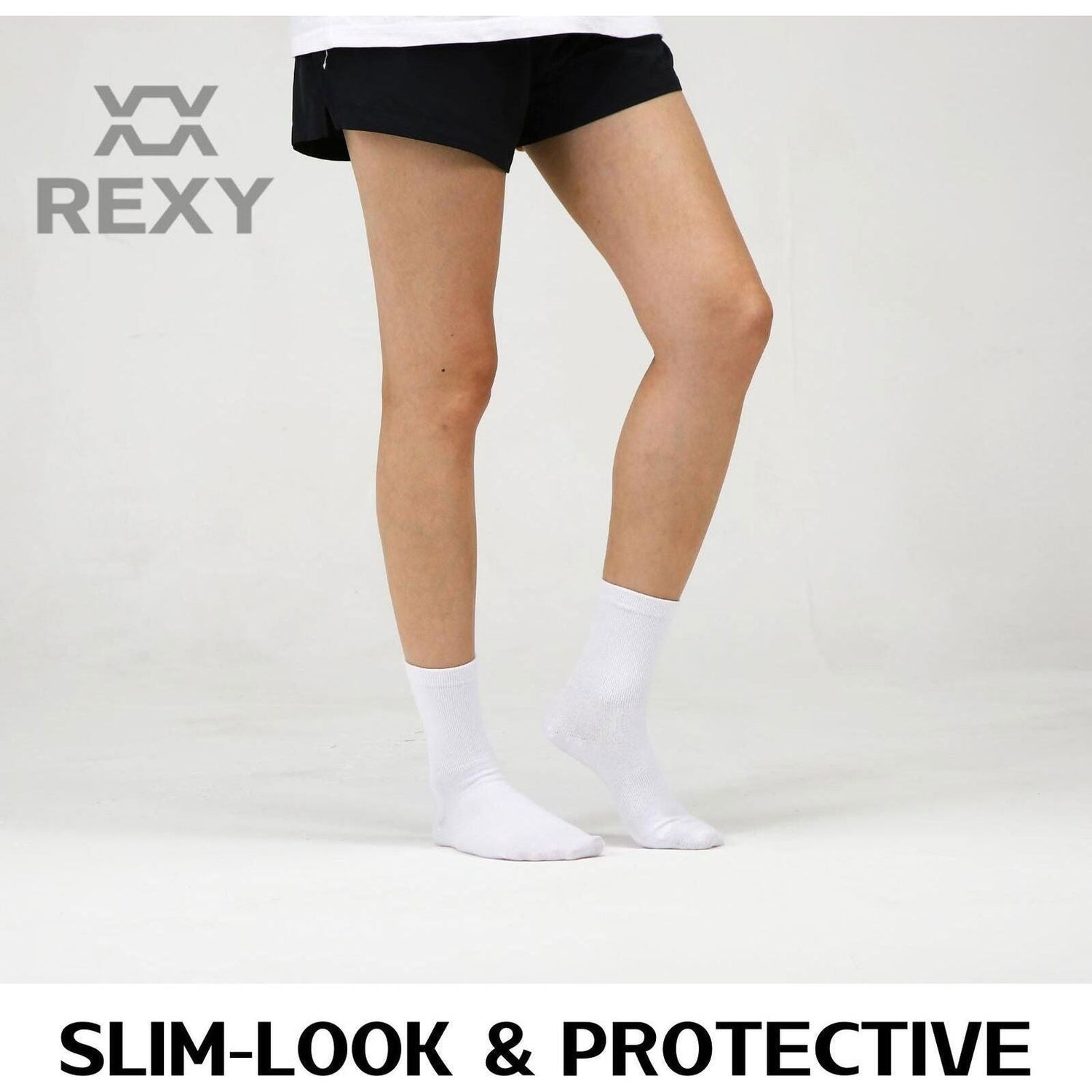 5X Rexy 3D Seamless Crew Socks Large Slim Breathable WHITE - Magdasmall