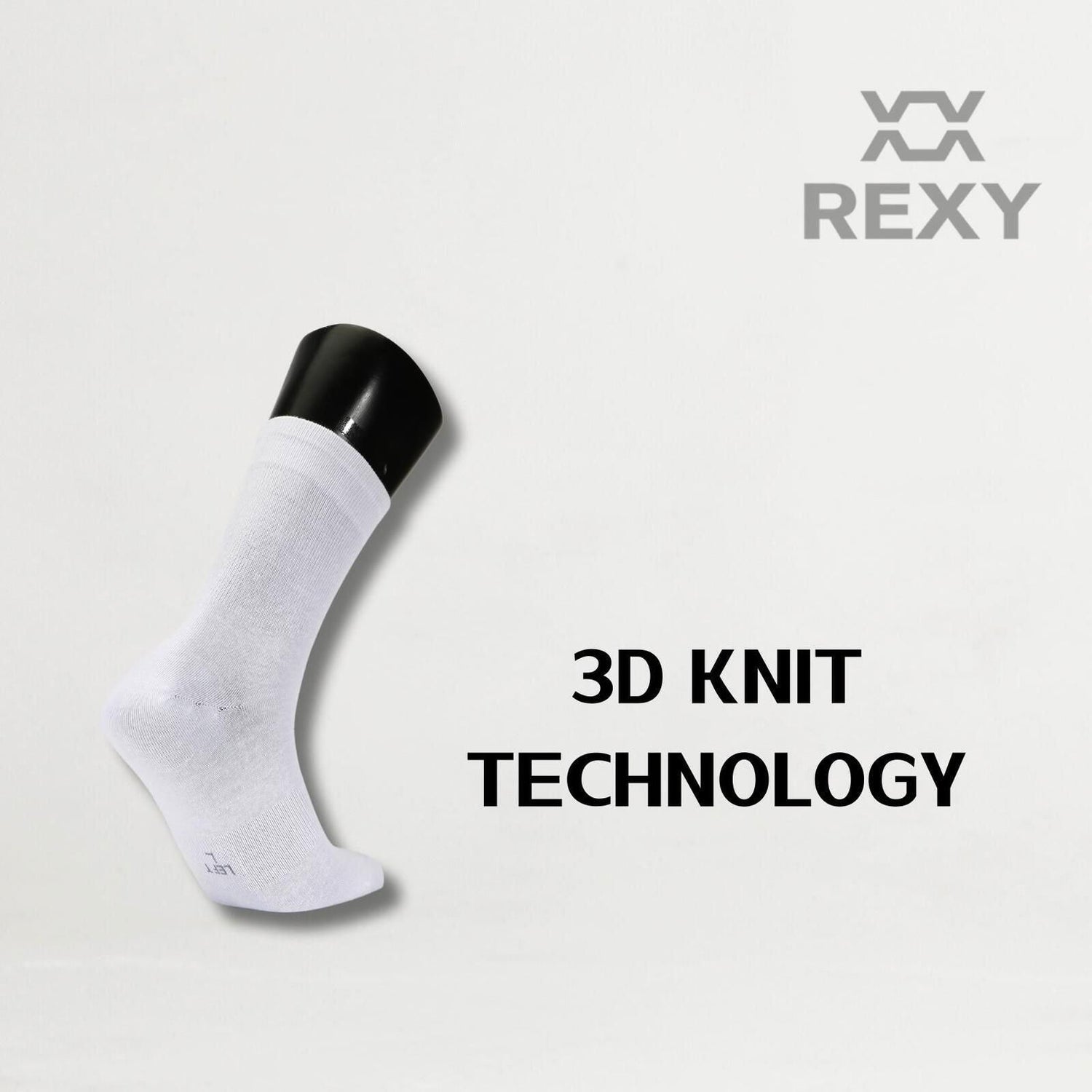 5X Rexy 3D Seamless Crew Socks Large Slim Breathable WHITE - Magdasmall
