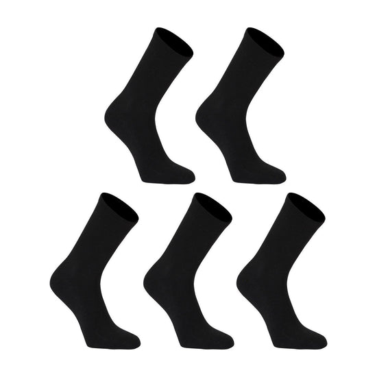 5X Rexy 3D Seamless Crew Socks Medium Slim Breathable BLACK - Magdasmall