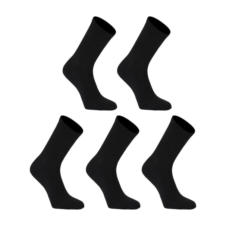 5X Rexy 3D Seamless Crew Socks Medium Slim Breathable BLACK - Magdasmall