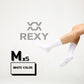 5X Rexy 3D Seamless Crew Socks Medium Slim Breathable WHITE - Magdasmall