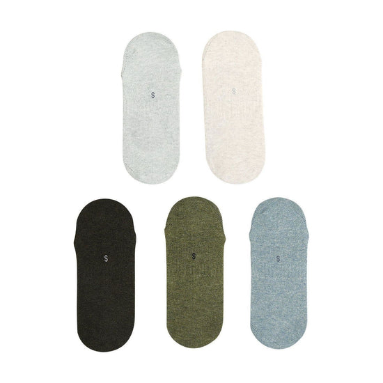 5X Small Daily No Show Socks - MULTI COLOUR	5X Rexy Daily No Show Ankle Socks Small Non-Slip Breath - Magdasmall