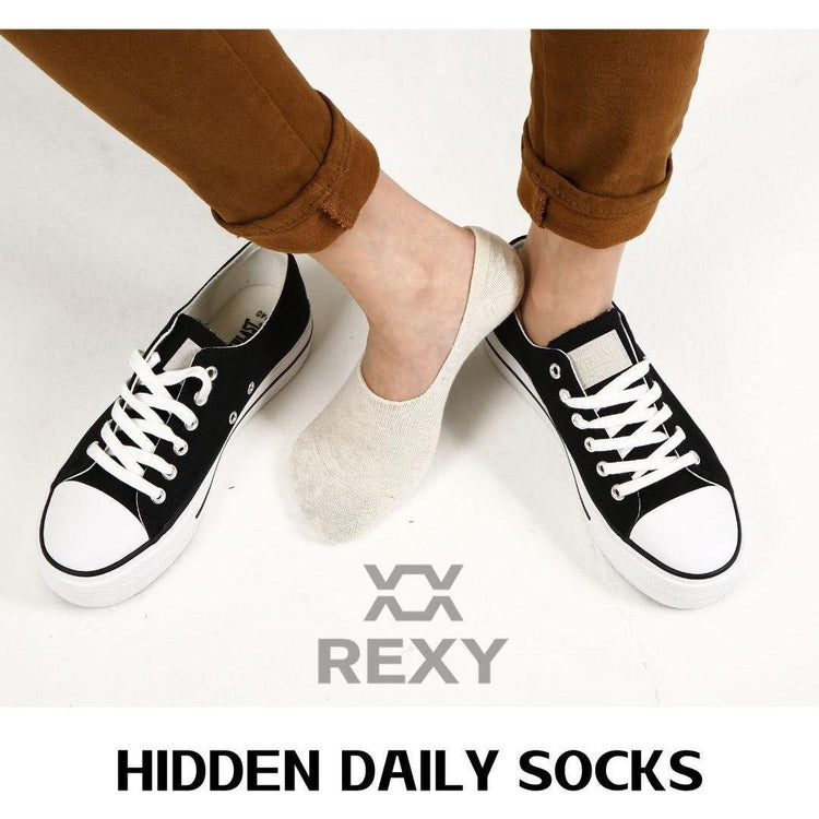 5X Small Daily No Show Socks - MULTI COLOUR	5X Rexy Daily No Show Ankle Socks Small Non-Slip Breath - Magdasmall