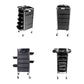 5 Drawer Hairdressing Trolley Black 90x30x36cm Hair Salon Beauty Rolling Cart - Magdasmall