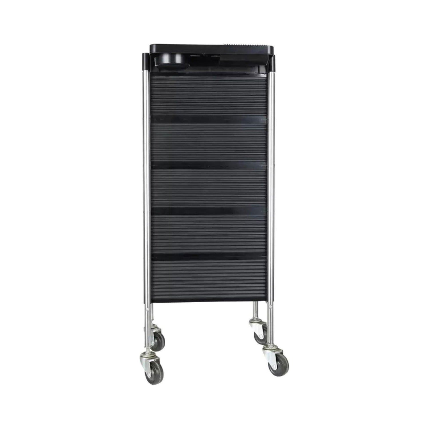 5 Drawer Hairdressing Trolley Black 90x30x36cm Hair Salon Beauty Rolling Cart - Magdasmall