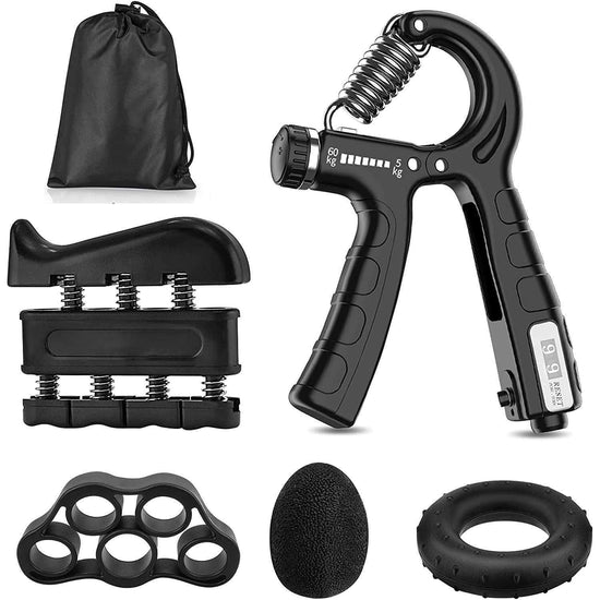5 Pack Adjustable Resistance Hand Gripper Exerciser Workout Kit - Magdasmall