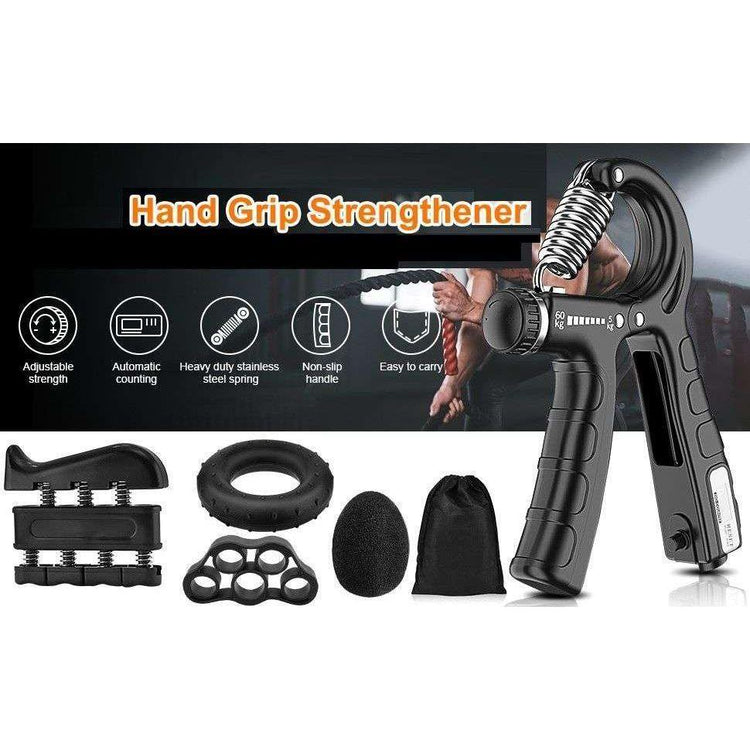 5 Pack Adjustable Resistance Hand Gripper Exerciser Workout Kit - Magdasmall