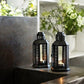 5 Pack of Black Metal Miners Lantern Summer Wedding Home Party Room Balconey Deck Decoration 21cm Tealight Candle - Magdasmall