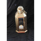 5 Pack of Gold Metal Miners Lantern Summer Xmas Wedding Home Party Room Balconey Deck Decoration 21cm Tealight Candle - Magdasmall