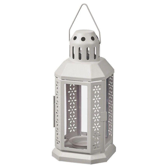 5 Pack of Grey Metal Miners Lantern Summer Wedding Home Party Room Balconey Deck Decoration 21cm Tealight Candle - Magdasmall