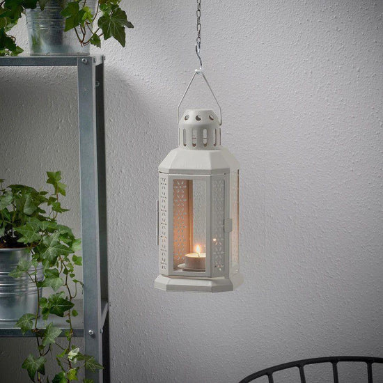 5 Pack of Grey Metal Miners Lantern Summer Wedding Home Party Room Balconey Deck Decoration 21cm Tealight Candle - Magdasmall