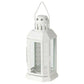 5 Pack of White Metal Miners Lantern Summer Wedding Home Party Room Balconey Deck Decoration 21cm Tealight Candle - Magdasmall