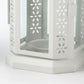 5 Pack of White Metal Miners Lantern Summer Wedding Home Party Room Balconey Deck Decoration 21cm Tealight Candle - Magdasmall