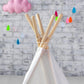 5 Poles Giant Kids Teepee Tent (Natural Canvas) - Magdasmall