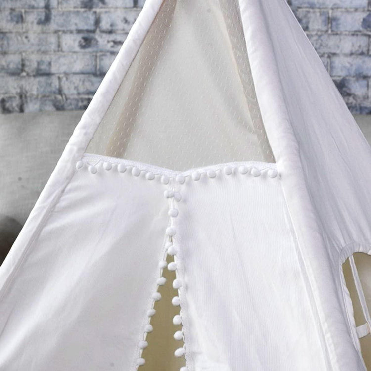 5 Poles Giant Kids Teepee Tent (Natural Canvas) - Magdasmall