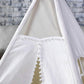 5 Poles Giant Kids Teepee Tent (Natural Canvas) - Magdasmall