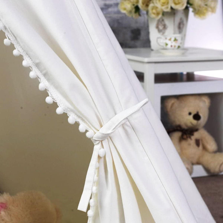 5 Poles Giant Kids Teepee Tent (Natural Canvas) - Magdasmall